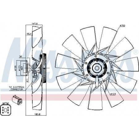 Paar. Kühlerlüfter Lüfterkupplung mit Lüfter 750 mm Flügelanzahl. 11 Anzahl Pins. 6 SCANIA PGRT DC09.108-DT12.17 0 SCANIA P,G,R,T – Serie (N320), 01.2003 – Nissens 86131