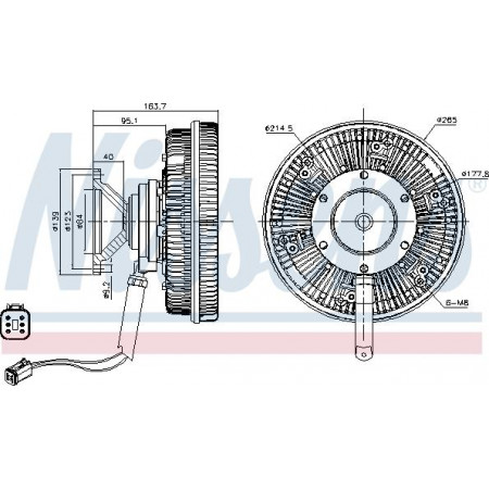 Paar. Kühlerlüfter Anzahl der Pins der Lüfterkupplung. 6 SCANIA PGRT DC13.05-DT16.08 03.04- SCANIA P,G,R,T - Serie (N320), 01.2003 - Nissens 86133