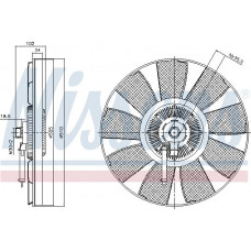 Paar. Kühlerlüfter Lüfterkupplung mit Lüfter MERCEDES SPRINTER 35-T B906 SPRINTER 35-T B907 SPRINTER 35-T B907 B910 SPRI MERCEDES-BENZ SPRINTER 3-t (910), Van, 02.2018 - Nissens 86218