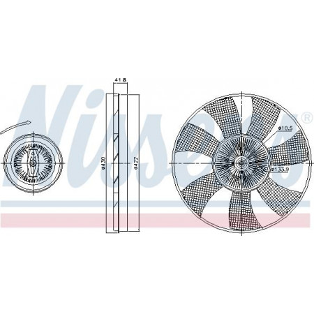 Couple. ventilateur de radiateur Le ventilateur du ventilateur s'adapte. MERCEDES VITO W639 VW CRAFTER 30-35 CRAFTER 30-50 2.0D-2.2D-2.5D VW CRAFTER 30-50 (2F_), Cadre support, 04.2006 - 12.2016 Nissens 86220