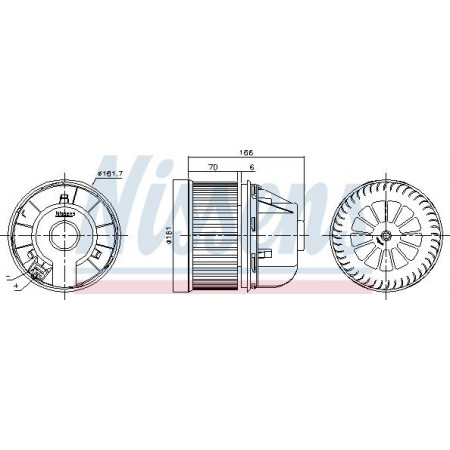 Ventilator. habitaclu Suflanta de aer FORD C-MAX II FOCUS III FOCUS III-KOMBI GALAXY II GRAND C-MAX KUGA II TOURN FORD FOCUS III (BM), Sedan, 07.2010 - Nissens 87490