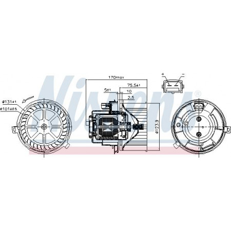 Fan. passagiersruimte Luchtblazer FORD TRANSIT TRANSIT TOURNEO 2.0D-3.2D 01.00-12.14 FORD TRANSIT (FA_), Van, 04.2006 - 12.2014 Nissens 87446