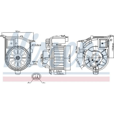 Ventilator. habitaclu Suflanta de aer RENAULT CLIO II CLIO II-HATCHBACK THALIA I THALIA II 1.2-3.0 02.98- RENAULT THALIA I (LB_), Sedan, 02.1998 - Nissens 87450