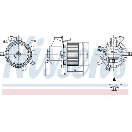 Fan. passagiersruimte Luchtblazer CITROEN C-ELYSEE PEUGEOT 301 1.2-1.6LPG 11.12- PEUGEOT 301 (D), Sedan, 11.2012 - Nissens 87466