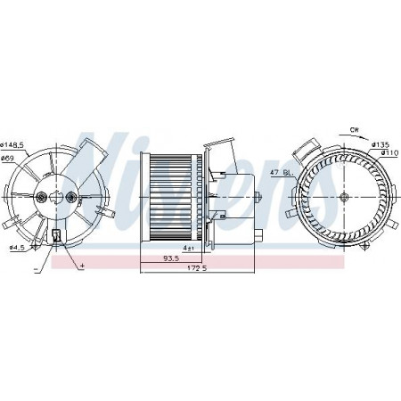 Interior fan heater FIAT PANDA II (169_), Hatchback, 09.2003 - Nissens 87405