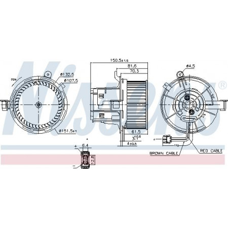 Fan. Abitacolo Aeratore MERCEDES C T-MODEL S204 C W204 E A207 E C207 E T-MODEL S212 E W212 SLS AMG MERCEDES-BENZ E-CLASS T-Model (S212), Turismo, 08.2009 - 12.2016 Nissens 87406