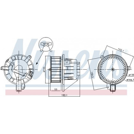 Ventilator. habitaclu Air blower fits. SEAT ARONA IBIZA V VW POLO VI 1.0-2.0 01.17- Nissens 87546