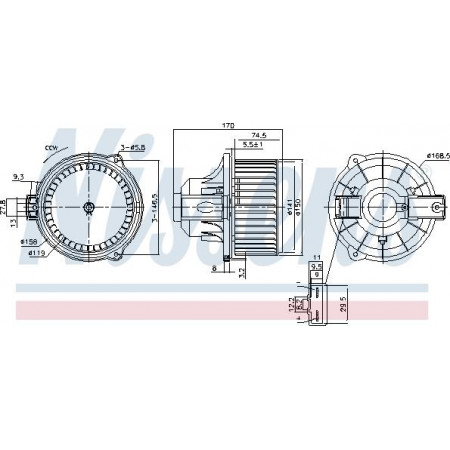Fan. passagiersruimte Luchtblazer LAND ROVER DISCOVERY III DISCOVERY IV RANGE ROVER SPORT I 2.7D-5.0 07.04-12 LAND ROVER DISCOVERY IV (L319), Van, 09.2009 - Nissens 87548