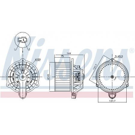 Fan. abitacolo passeggeri L'aeratore è adatto. HYUNDAI BAYON I20 ACTIVE I20 II I20 III 1.0-1.4D 11.14- Nissens 87568