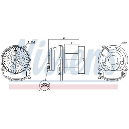 Fan. passagiersruimte Luchtblazer RENAULT MEGANE IV 1.2-1.8D 11.15- RENAULT MEGANE IV Grandtour (K9A/M/N_), Tourism, 04.2016 - Nissens 87506