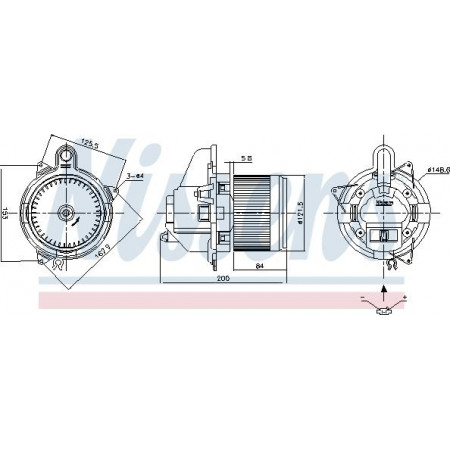 Ventilateur. habitacle Souffleur d'air DACIA DOKKER DOKKER EXPRESS MINIVAN LODGY 1.2-1.6LPG 03.12- DACIA DOKKER Express (SD), Camionnette/MPV, 11.2012 - Nissens 87501