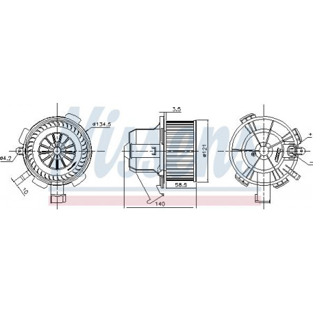 Fan. passagiersruimte Luchtblazer DACIA DUSTER DUSTER SUV LODGY 1.2-1.6LPG 04.10- DACIA DUSTER (SD), Van, 04.2011 - Nissens 87503