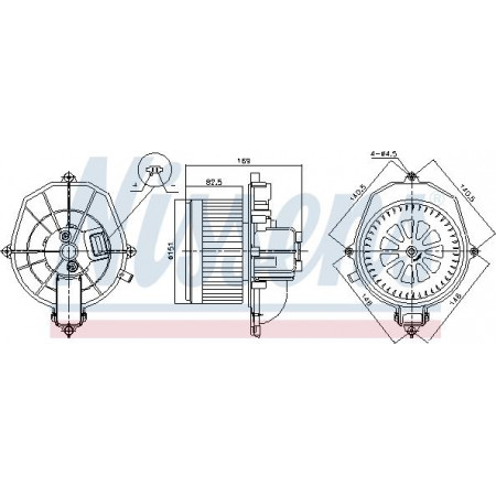 Lüfter. Fahrgastraum Luftgebläse CITROEN BERLINGO BERLINGO MULTISPACE BERLINGO MINIVAN C4 GRAND PICASSO I PE Nissens 87571