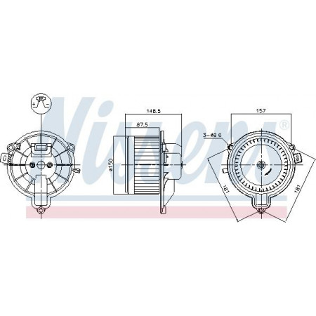 Fan. Abitacolo Ventilatore IVECO DAILY III DAILY IV DAILY V 2.3D-Elettrico 05.99-02.14 Nissens 87572