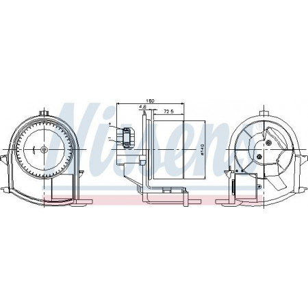 Fan. passagiersruimte Luchtblazer RENAULT CLIO II CLIO II HATCHBACK 1.2-3.0 09.98- RENAULT CLIO II (SB0/1/2_), Hatchback Van, 09.1998 - Nissens 87047