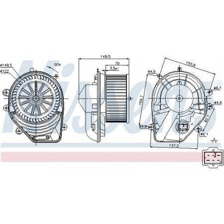 Fan. Abitacolo Aeratore AUDI A4 B5 A6 C5 SKODA SUPERB I VW PASSAT B5 PASSAT B5.5 1.6-4.0 11.94-03.0 VW PASSAT Variant V (3B6), Turismo, 09.2000 - 08.2005 Nissens 87060
