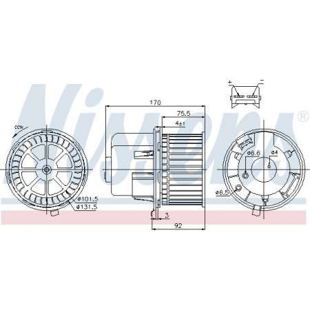 Fan. Abitacolo Aeratore FORD TRANSIT TRANSIT TOURNEO 2.0-3.2D 06.94-12.14 FORD TRANSIT TOURNEO (TRANSIT/EKL / GBVA), Autobus, 08.1994 - 12.2000 Nissens 87061