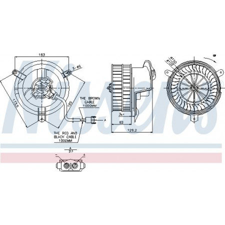 Fan. abitacolo Ventilatore MERCEDES 190 W201 1.8-2.6 10.82-08.93 MERCEDES-BENZ 190 (W201), Berlina, 10.1982 - 08.1993 Nissens 87035