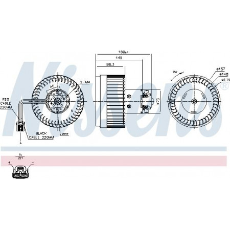 Fan. passenger compartment Air blower VOLVO S60 I S80 I V70 I V70 II XC70 I XC90 I 2.0-4.4 04.96-12.14 VOLVO XC90 I (275), Crossover, 06.2002 - 01.2015 Nissens 87036