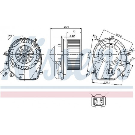 Fan. passagiersruimte. De luchtblazer past er in. AUDI A4 B5 A6 C5 SKODA SUPERB I VW PASSAT B5 PASSAT B5.5 1.6-4.0 11.94-03.0 VW PASSAT (3B3), Sedan, 10.2000 - 12.2005 Nissens 87030