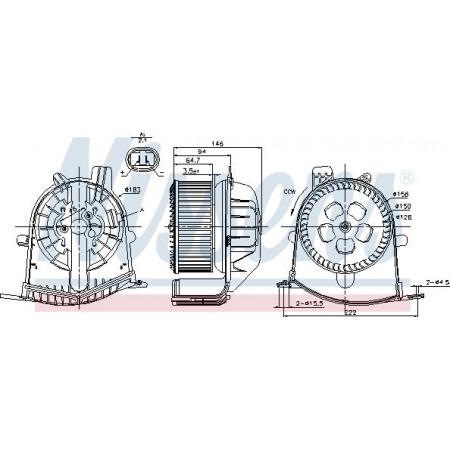 Fan. abitacolo Ventilatore RENAULT GRAND SCENIC II SCENIC II 1.4-2.0D 06.03-07.10 RENAULT SCENIC II (JM0/1_), Van, 06.2003 - 07.2010 Nissens 87038