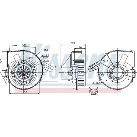 Fan. abitacolo Ventilatore AUDI A1 A2 SEAT CORDOBA IBIZA III IBIZA IV IBIZA IV SC IBIZA IV ST IBIZA IV SKODA FABIA I (6Y5), Combi, 04.2000 - 12.2007 Nissens 87028