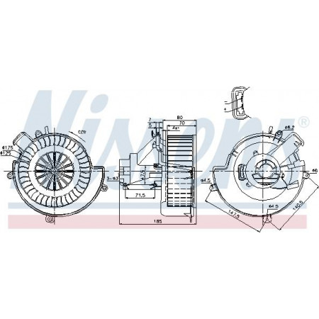 Fan. Abitacolo abitacolo Ventilatore OPEL ASTRA G ASTRA G CLASSIC ASTRA G-KOMBI ASTRA H CLASSIC ZAFIRA A 1.2-2.2 OPEL ASTRA G (T98), Touring, 02.1998 - 07.2004 Nissens 87079