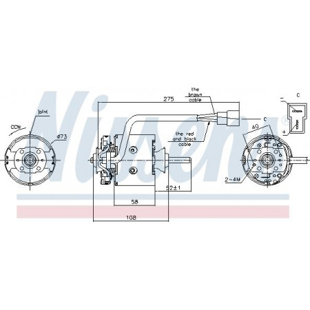 Ventilator. habitaclu Air blower motor 24V without fans fits. SCANIA 3 3 BUS 05.87- SCANIA 3 - series (YS2-3.SEERIA/RH4X2), 05.1987 - 12.1998 Nissens 87195