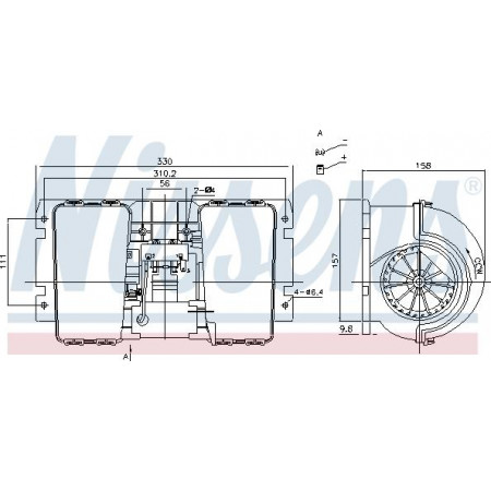 Fan. passenger compartment Air blower 24V RVI MAGNUM 09.90- ​​RENAULT TRUCKS MAGNUM, 09.1990 - Nissens 87146