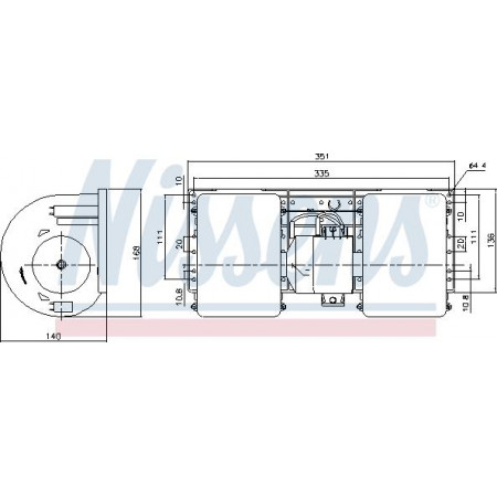 Fan. passagiersruimte Luchtblazer 24V SCANIA 4 BUS F K N BUS 08.97- SCANIA F - serie, Bus, 01.1991 - 04.2000 Nissens 87147