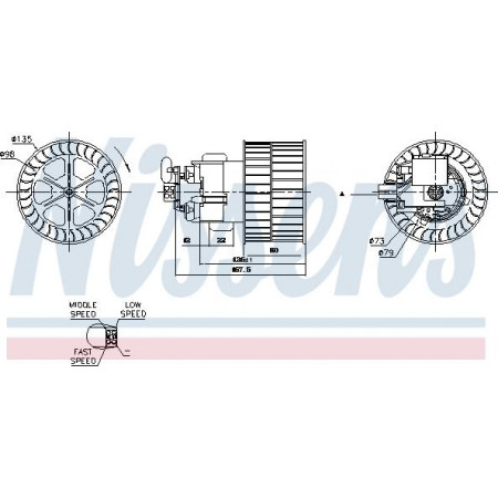 Admirador. habitáculo Soplador de aire OPEL CALIBRA A VECTRA A 1.4-2.5 04.88-07.97 OPEL CALIBRA A (C89), Compartimento, 08.1989 - 07.1997 Nissens 87154