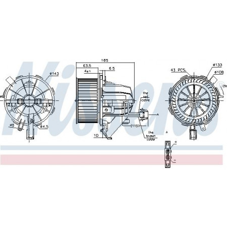 Fan. abitacolo Ventilatore FORD GALAXY I GALAXY MK I SEAT ALHAMBRA VW SHARAN 1.8-2.8 03.95-03.10 FORD GALAXY (WGR), Van, 03.1995 - 05.2006 Nissens 87166