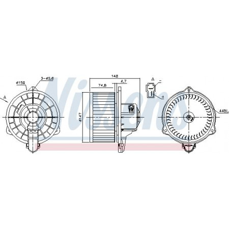 Fan. Abitacolo Aeratore FORD RANGER MAZDA BT-50 2.5D-3.0D 05.06-12.15 MAZDA BT-50 (CD, UN), Ridica, 08.2006 - 12.2015 Nissens 87161