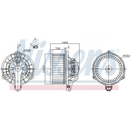 Fan. Abitacolo Aeratore FORD RANGER 2.0D-3.2D 04.11- FORD RANGER (TKE), Ridica, 04.2011 - Nissens 87162
