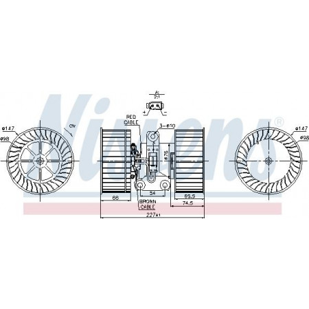 Fan. passagiersruimte Luchtblazer BMW 5 E39 X5 E53 LAND ROVER RANGE ROVER III 2.0-4.9 09.95-08.12 BMW 5 - IV (E39), Sedan, 09.1995 - 07.2003 Nissens 87114