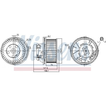 Fan. Abitacolo Ventilatore RENAULT LAGUNA II VEL SATIS 1.6-3.5 03.01- RENAULT VEL SATIS (BJ0_), Furgone, 06.2002 - Nissens 87187