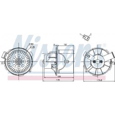 Lüfter. Innenraum-Luftgebläse PEUGEOT 307 307-KOMBI 1.4-2.0D 08.00-12.09 PEUGEOT 307 (3A/C), Schrägheck, 08.2000 - 12.2012 Nissens 87138