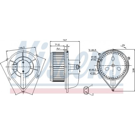 Fan. abitacolo Aeratore CITROEN JUMPER I FIAT DUCATO PEUGEOT BOXER 1.9D-2.8D 03.94- FIAT DUCATO (244_), Telaio di supporto, 04.2002 - Nissens 87128