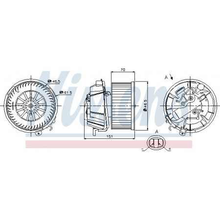 Fan. abitacolo Aeratore CITROEN C2 C2 ENTERPRISE C3 I C3 PLURIEL XSARA PICASSO PEUGEOT 1007 206 307 PEUGEOT 206 (2B), Berlina, 03.2007 - Nissens 87127