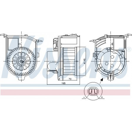 Fan. Abitacolo Aria Ventilatore RENAULT CLIO II CLIO II HATCHBACK THALIA I 1.2-3.0 03.98- RENAULT CLIO II (SB0/1/2_), Hatchback Van, 09.1998 - Nissens 87843