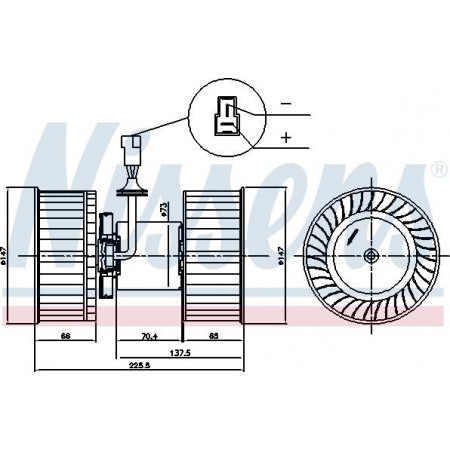 Fã. Motor soprador de ar do habitáculo 24V IVECO STRALIS I STRALIS II 02.02- IVECO STRALIS (E2N 6X2 260S Y/FP-GV), 02.2002 - Nissens 87842