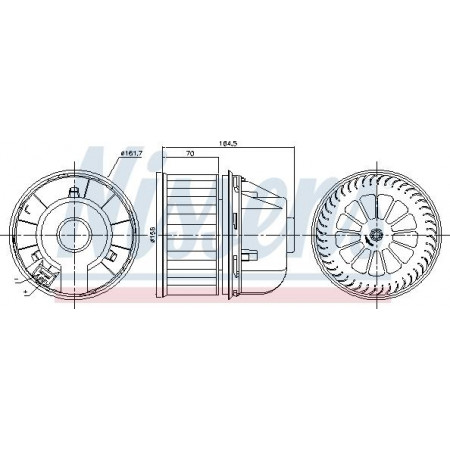 Fan. passagiersruimte Luchtblazer FORD MONDEO IV 1.6-2.5 03.07-01.15 FORD MONDEO IV, Van, 03.2007 - 01.2015 Nissens 87817