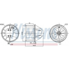 Fan. passagiersruimte Luchtblazer 24V MERCEDES ATEGO ATEGO 2 ATEGO 3 AXOR AXOR 2 ZETROS 01.98- MERCEDES-BENZ AXOR 2 (< 944.03), 10.2004 - Nissens 87832