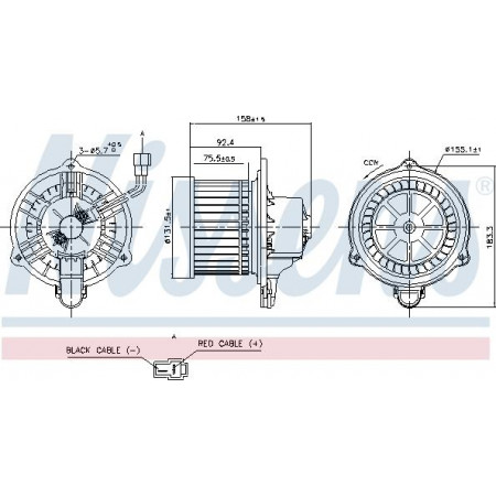 Fan. passagiersruimte Luchtblazer HYUNDAI I30 KIA CEED PRO CEED 1.4-2.0LPG 12.06-02.13 HYUNDAI i30 (FD), Tourism, 10.2007 - 06.2012 Nissens 87820