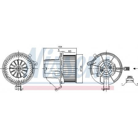 Fan. Abitacolo Aeratore MERCEDES AMG GT C190 AMG GT R190 C C204 C T-MODEL S204 C W204 CLS C218 CLS MERCEDES-BENZ SL (R231), Cabriolet, 01.2012 - Nissens 87391