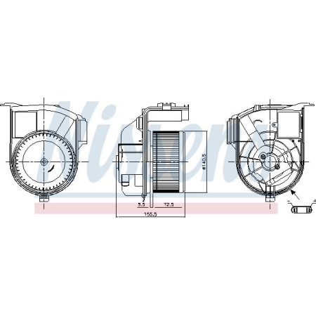 Fan. passagiersruimte Luchtblazer NISSAN KUBISTAR RENAULT KANGOO KANGOO EXPRESS 1.0 - Elektrisch 08.97- NISSAN KUBISTAR (X76), Van, 08.2003 - Nissens 87393
