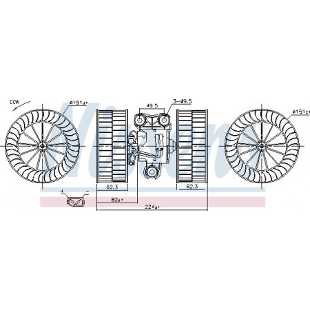 Fan. abitacolo L'aeratore è adatto. MERCEDES VIANO W639 VITO - MIXTO W639 VITO W639 2.0D-Elettrico 09.03- MERCEDES-BENZ VITO (W639), Autobus, 09.2003 - Nissens 87340