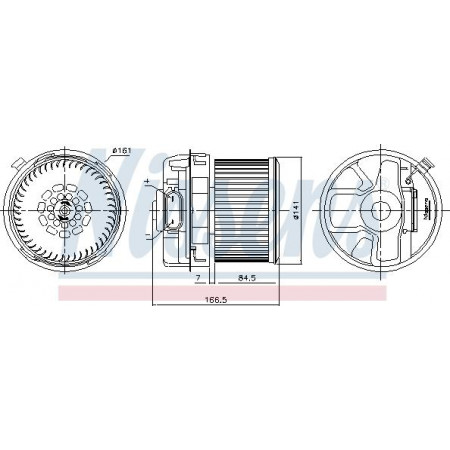 Fan. abitacolo Aeratore CITROEN C1 PEUGEOT 107 TOYOTA AYGO AYGO-HATCHBACK 1.0-1.4D 06.05-09.14 PEUGEOT 107 (PM_, PN_), Hatchback, 06.2005 - 05.2014 Nissens 87351