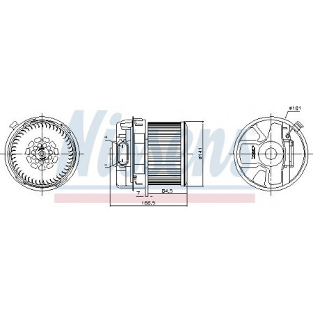 Fan. abitacolo L'aeratore è adatto. CITROEN C1 PEUGEOT 107 TOYOTA AYGO AYGO-HATCHBACK 1.0-1.4D 06.05-09.14 CITROEN C1 (PM_, PN_), Hatchback, 06.2005 - 09.2014 Nissens 87352