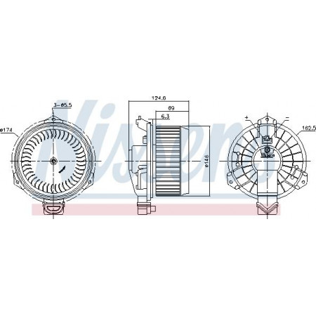 Chauffage soufflant intérieur TOYOTA URBAN CRUISER (_P1_), Berline, 07.2007 - 03.2016 Nissens 87365